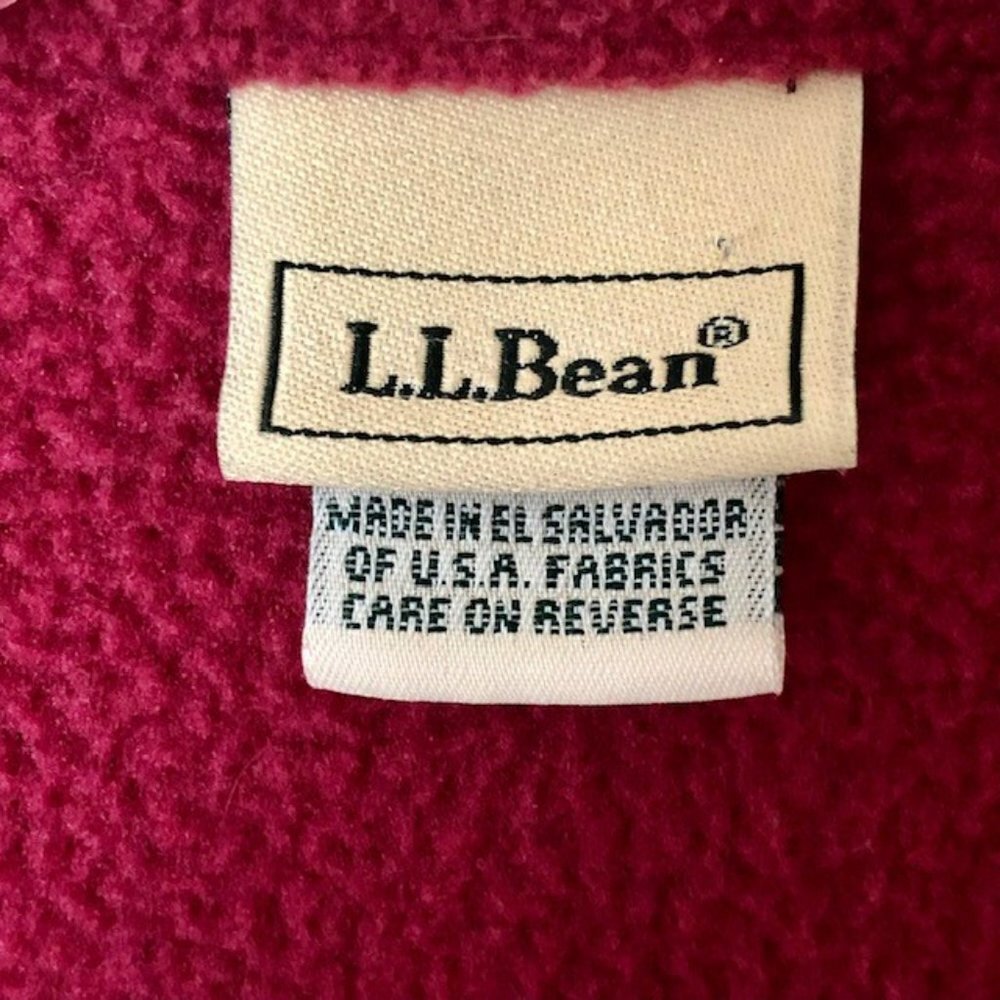 L.L. Bean Maroon Polartec Fleece Blazer Jacket - M - Picture 7 of 11